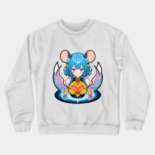 Mouse hamster cute girl Crewneck Sweatshirt